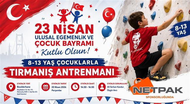 23 NİSAN ÇOCUKLARLA TIRMANIŞ ANTRENMANI