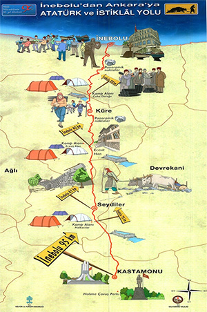ATATÜRK VE İSTİKLAL YOLU  YÜRÜYÜŞÜ 100 KM